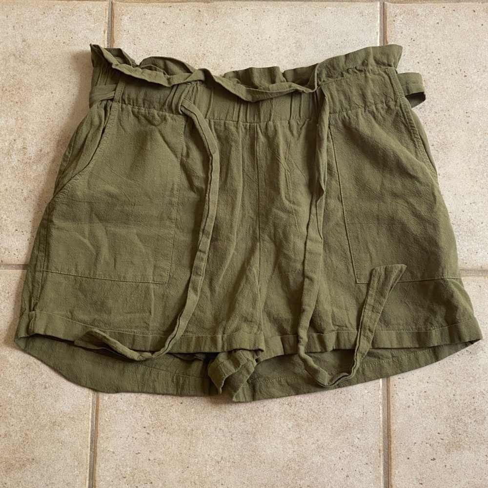 La Hearts High Waist Green Shorts